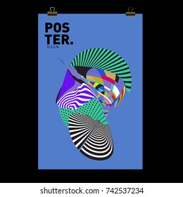 Abstract Colorful Curvy Liquid Cover and Poster Design Template. Flat Line Shape and Pattern Layout Design Template.