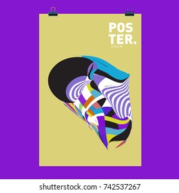 Abstract Colorful Curvy Liquid Cover and Poster Design Template. Flat Line Shape and Pattern Layout Design Template.