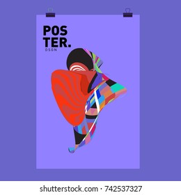 Abstract Colorful Curvy Liquid Cover and Poster Design Template. Flat Line Shape and Pattern Layout Design Template.