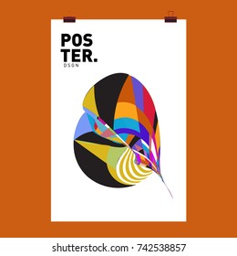 Abstract Colorful Curvy Liquid Cover and Poster Design Template. Flat Line Shape and Pattern Layout Design Template.