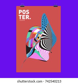 Abstract Colorful Curvy Liquid Cover and Poster Design Template. Flat Line Shape and Pattern Layout Design Template.