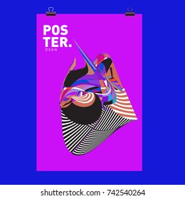 Abstract Colorful Curvy Liquid Cover and Poster Design Template. Flat Line Shape and Pattern Layout Design Template.