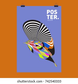 Abstract Colorful Curvy Liquid Cover and Poster Design Template. Flat Line Shape and Pattern Layout Design Template.