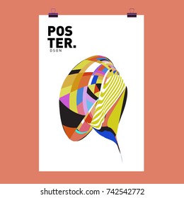 Abstract Colorful Curvy Liquid Cover and Poster Design Template. Flat Line Shape and Pattern Layout Design Template.
