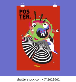 Abstract  Colorful Curvy Liquid Cover and Poster Design Template. Flat Line Shape and Pattern Layout Design Template.
