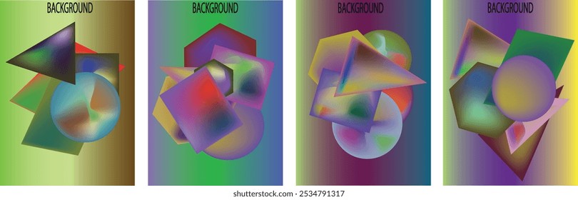 Abstrato Coberturas de líquido curvilíneo colorido e conjunto de cartazes. Composição e modelo de design de layout de formas de bolhas.eps 10