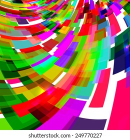 Abstract colorful and curvy rectangles background design with futuristic concept abstract shapes.