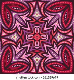 Abstract Colorful Damask Seamless Vector Background