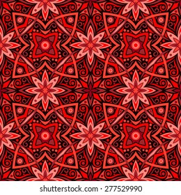 Abstract Colorful Damask Seamless Vector Background
