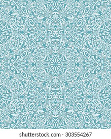 Abstract Colorful Damask Seamless Vector Background