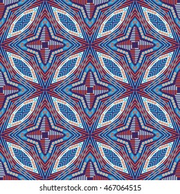 Abstract Colorful Damask Seamless Vector Background