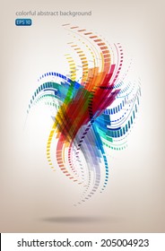 Abstract colorful dancing background
