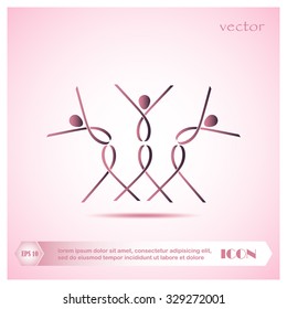 Abstract colorful dancing figures