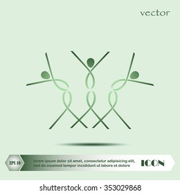 Abstract colorful dancing figures