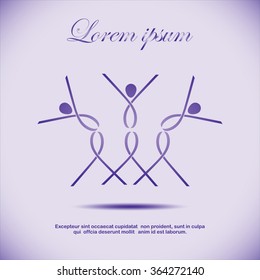 Abstract colorful dancing figures