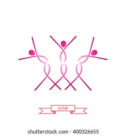 Abstract colorful dancing figures