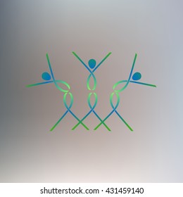 abstract dancing figures