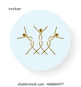 Abstract colorful dancing figures