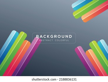 Resumen Fondo de forma redondeado oscuro y colorido