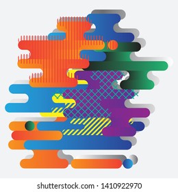 Abstract colorful dash background vector illustration
