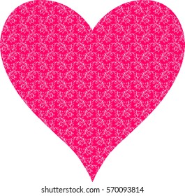 Abstract colorful decorative heart on white background. Vector illustration.