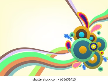 Abstract colorful decorative template background, stock vector