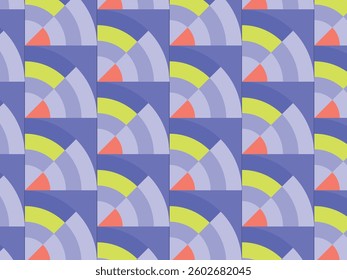 Abstract colorful decorative vibrant geometric fabric pattern design