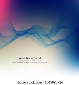 Abstract colorful decorative wave background