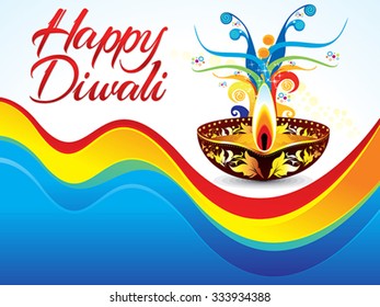 abstract colorful deepawali background vector illustration