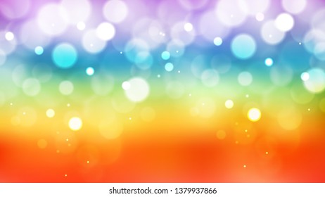 Abstract Colorful Defocused Lights Background Illustrator