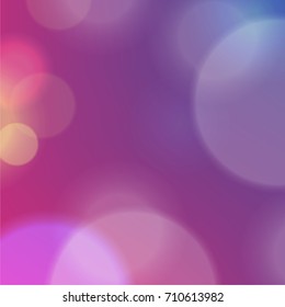 Abstract colorful defocused lights bokeh background. Vector illustration.