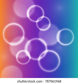 Abstract colorful defocused lights bokeh background. Vector illustration.