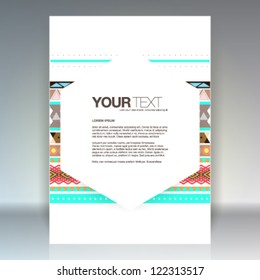 Abstract colorful design A4 format layout vector