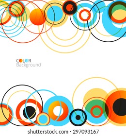 Abstract Colorful Design Circles Background