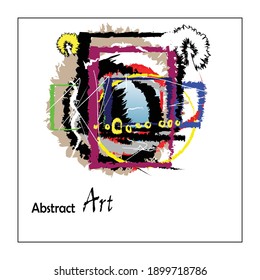 Abstract colorful design for cover or tshirt background.