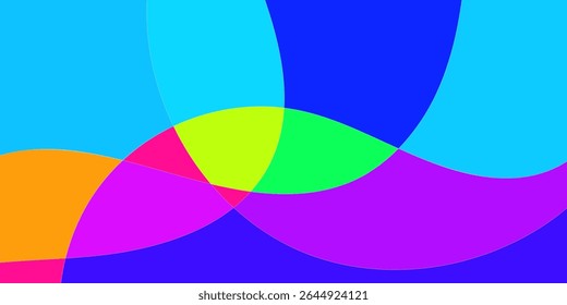 Design colorido abstrato com formas curvas