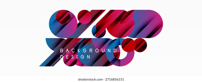 Abstractas diseño colorido cuenta con Formas dinámicas, Gradientes. El texto lee el diseño de fondo. Elemento visual moderno, vibrante, elegante.