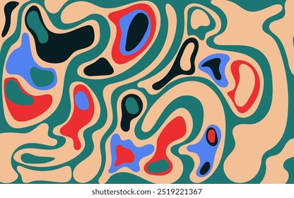 Abstractas diseño colorido con líneas fluidas y Formas perfectas para fondos digitales, carteles, portadas, presentaciones y proyectos artísticos.