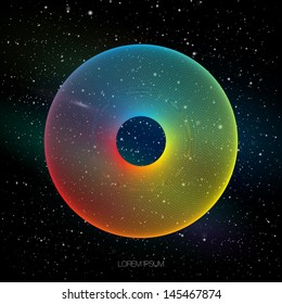 Abstract colorful design with galaxy background Eps 10 vector illustration