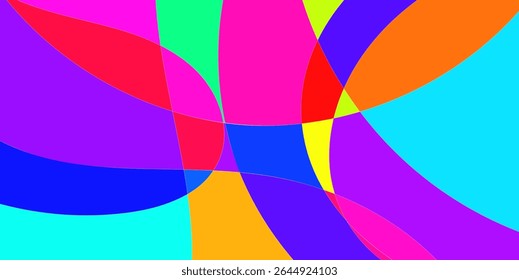 Design colorido abstrato com formas sobrepostas (2)