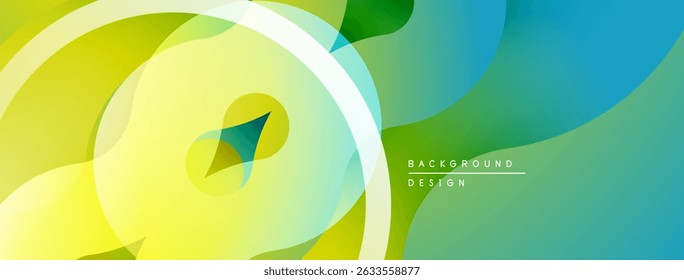 Design colorido abstrato. Gradientes suaves, formas com fluxo criam um efeito visual dinâmico. Fundo moderno para apresentações, sites.
