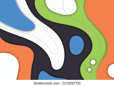Abstract colorful design template decorative style. Overlapping template design artwork background. Vector