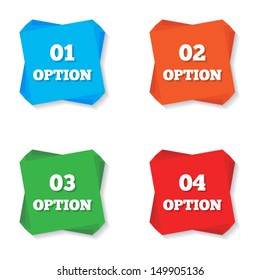 Abstract colorful design template with text space | infographics 4 options | business layout
