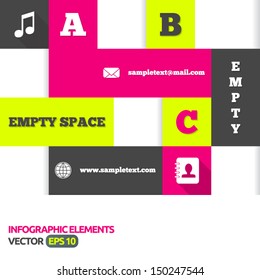 Abstract colorful design template with text space | infographics options | business layout