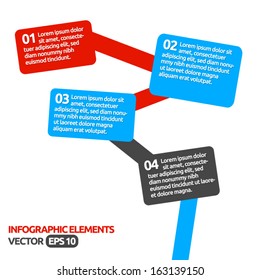 Abstract colorful design template with text space | infographics 4 options | business layout