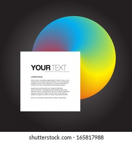 Abstract colorful design with text box  Eps 10 vector illustration 