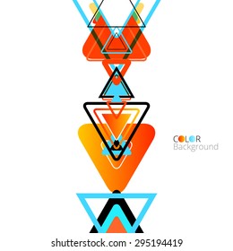 Abstract Colorful Design Triangles Background. Vector Illustration