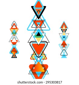 Abstract Colorful Design Triangles Background. Vector Illustration