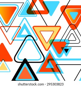 Abstract Colorful Design Triangles Background. Vector Illustration