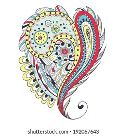 Abstract colorful detailed heart